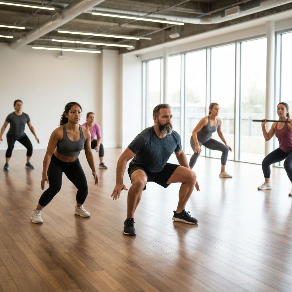 Menschen bei funktionellen Bewegungsübungen
